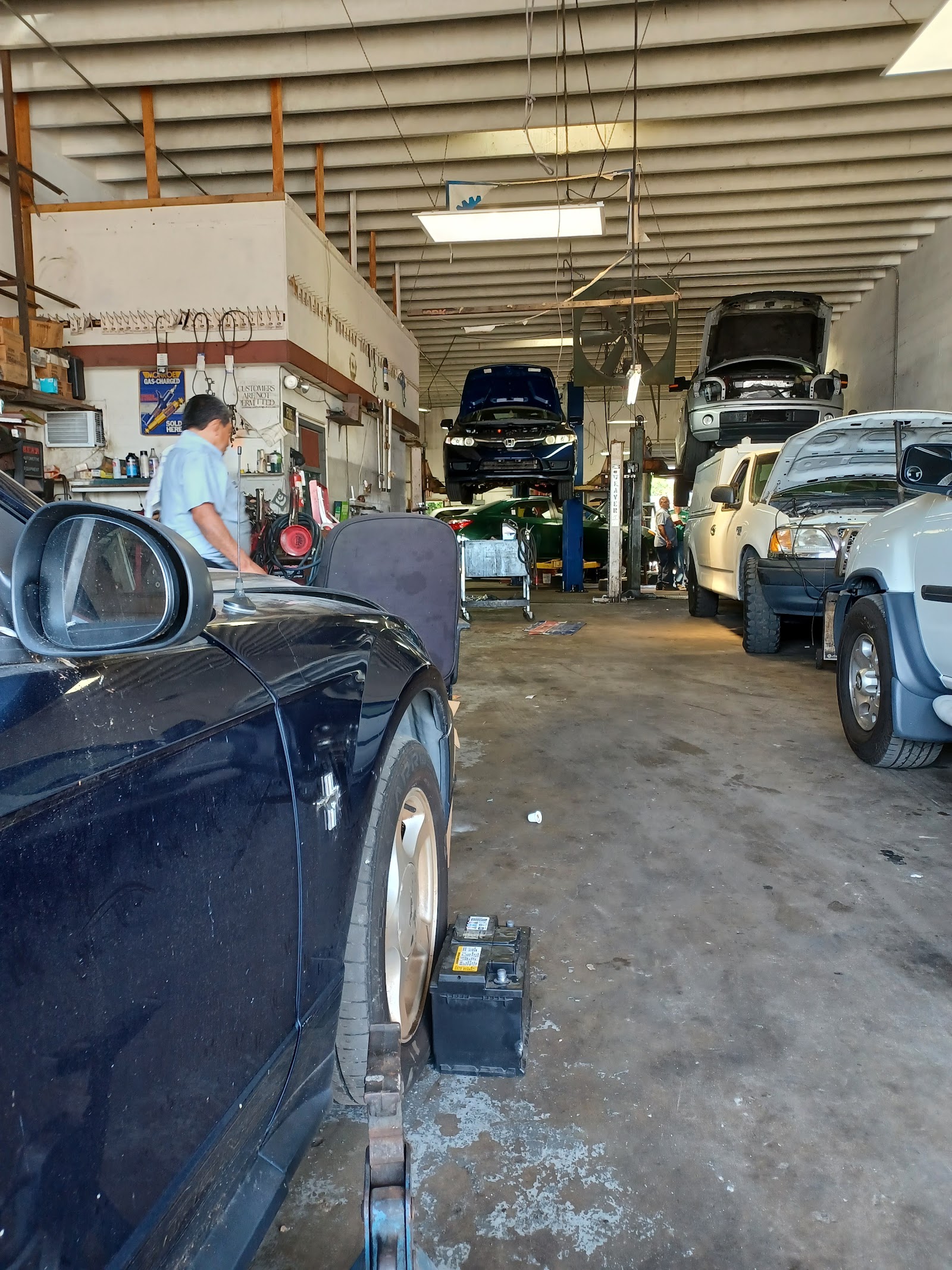 Inside the Roger Auto Repair shop in Hialeah, FL